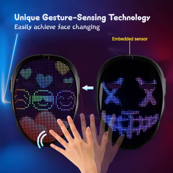 Pulsemask Pro gesture sensing technology with embedded sensor