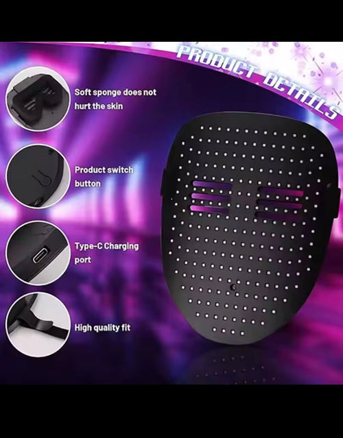 Pulsemask product details - soft sponge lining, switch button, USB-C charging port, high quality fit